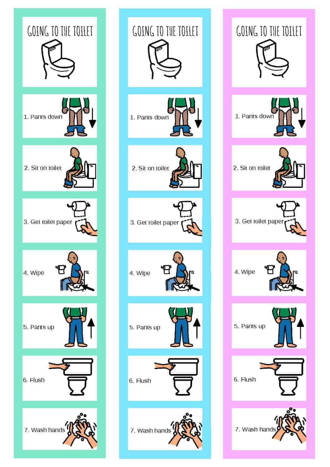 Toileting Visual Schedule Reward Visual For Kids With 
