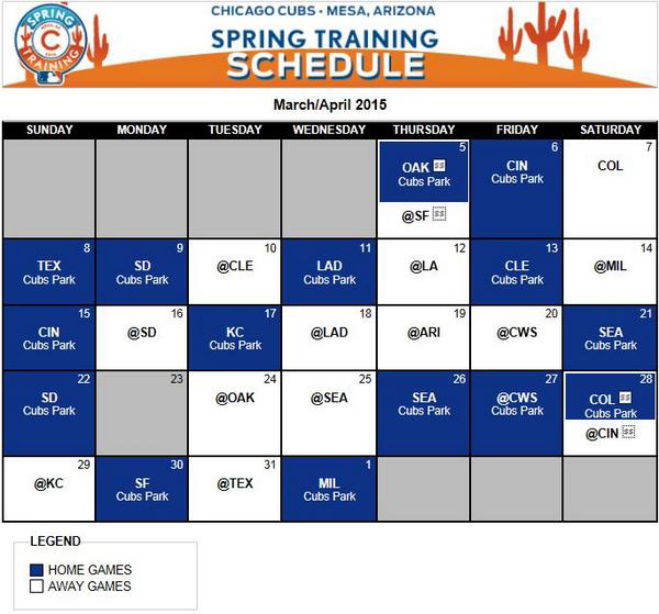Trip To Las Vegas Added To Cubs Spring Schedule Chicago 