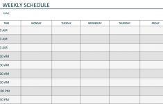 Weekly Schedule Template Pdf Shatterlion Info