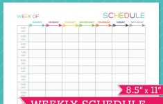 Weekly Schedule Template Printable Printable Schedule