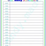 012 Printable Daily Schedule Template Planner Fantastic