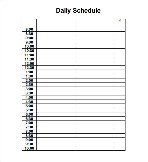 10 Daily Schedule Templates Docs PDF Free Premium 