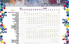 A4 Tokyo Olympic Games ENGLISH Sport Calendars