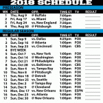 Carolina Panthers 2018 Printable Schedule With Carolina
