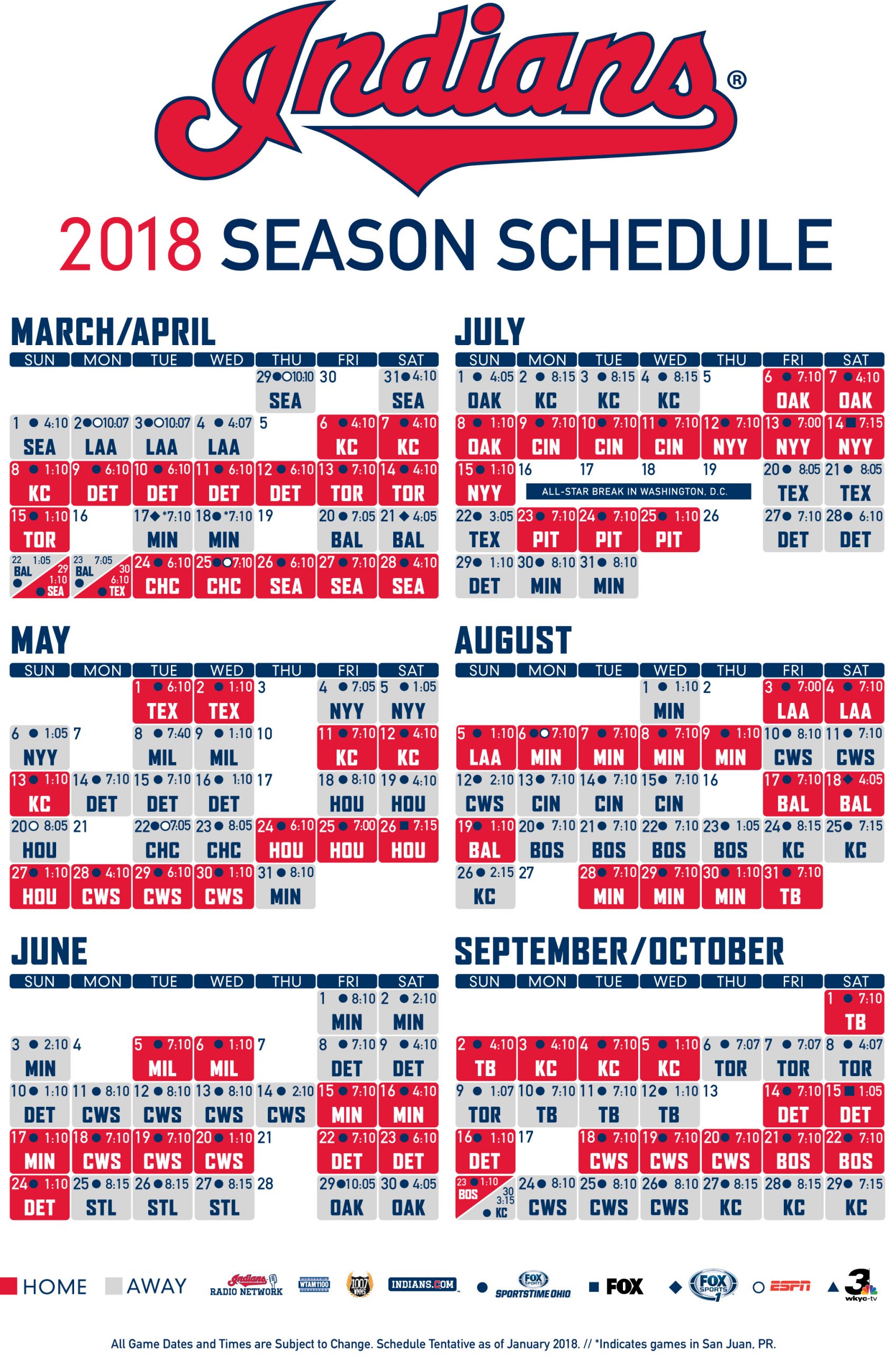 Cleveland Indians Unveil 2018 Schedule CBS Cleveland