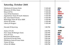 College Football Tv Schedule 2021 Printable