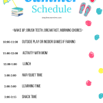 Daily Summer Schedule For Kids Free Printable Simple