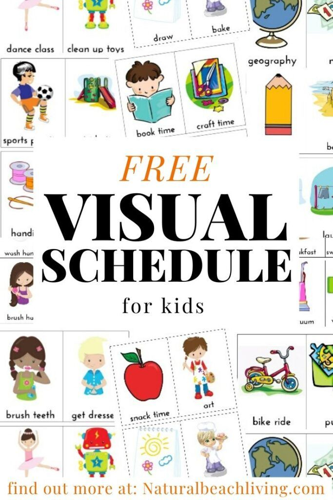 Daily Visual Schedule For Kids Free Printable In 2020 