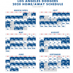 Dodgers Calendar Schedule 2021 Christmas Day 2020