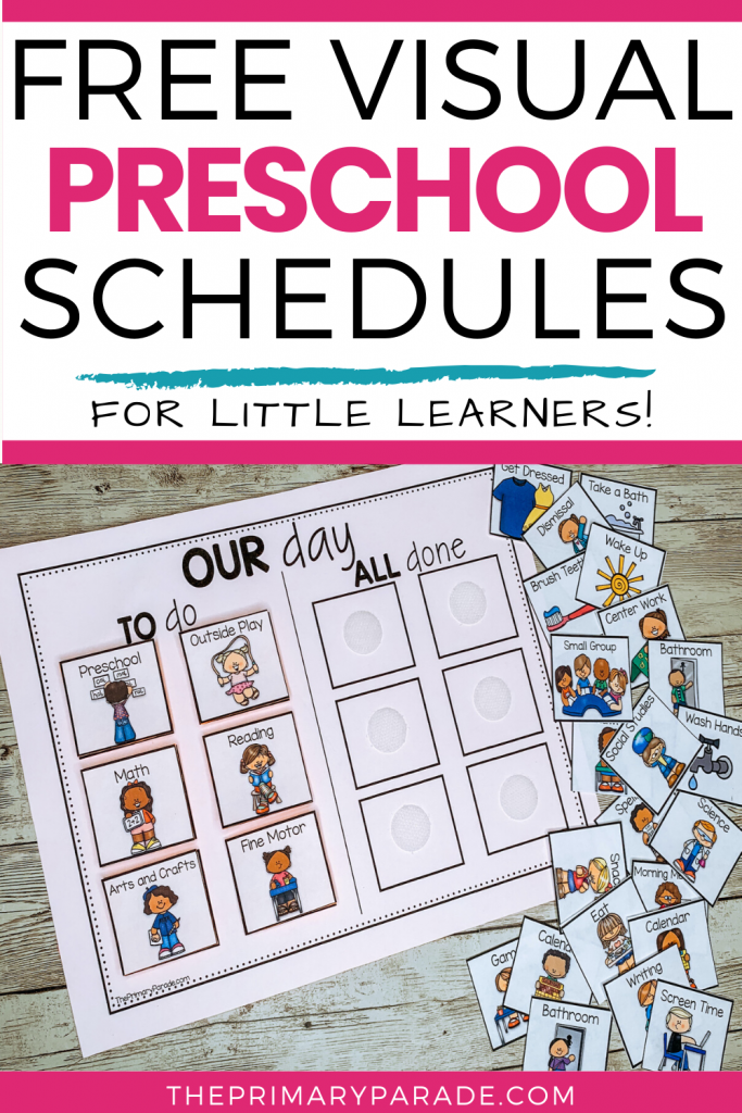 Free Preschool Visual Schedule Visual Schedule Preschool