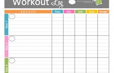 Free Printable Workout Schedule Blank Calendar Printing