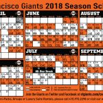 Giants Printable Schedule San Francisco Giants