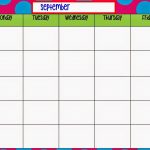 Monday Friday Blank Weekly Schedule Calendar Template