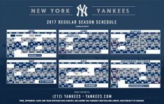 New York Yankees Printable Schedule New York Yankees