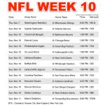 Nfl Week 10 Schedule 2013
