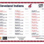 Printable 2017 Cleveland Indians Schedule