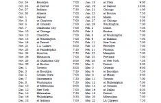 Printable 2018 2019 Cleveland Cavaliers Schedule Nba