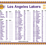 Printable 2018 2019 Los Angeles Lakers Schedule