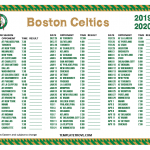Printable 2019 2020 Boston Celtics Schedule