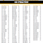 Printable 2019 Pittsburgh Pirates Schedule Pittsburgh