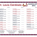 Printable 2019 St Louis Cardinals Schedule