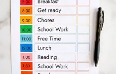 PRINTABLE DAILY ROUTINE Homeschool Daily Schedule