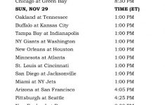 Printable NFL Week 12 Schedule Pick Em Office Pool 2015