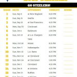 Printable Pittsburgh Steelers Schedule 2019 Season