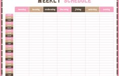 Printable School Schedule That Are Wild Derrick Website