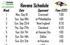 Ravens Schedule Baltimore Ravens Schedule Printable