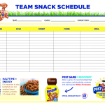 Team Snack Schedule Templates At Allbusinesstemplates