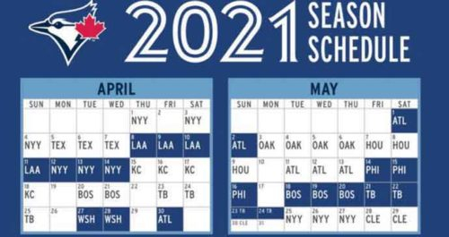 Toronto Blue Jays 2021 Team Schedule Batting Order 