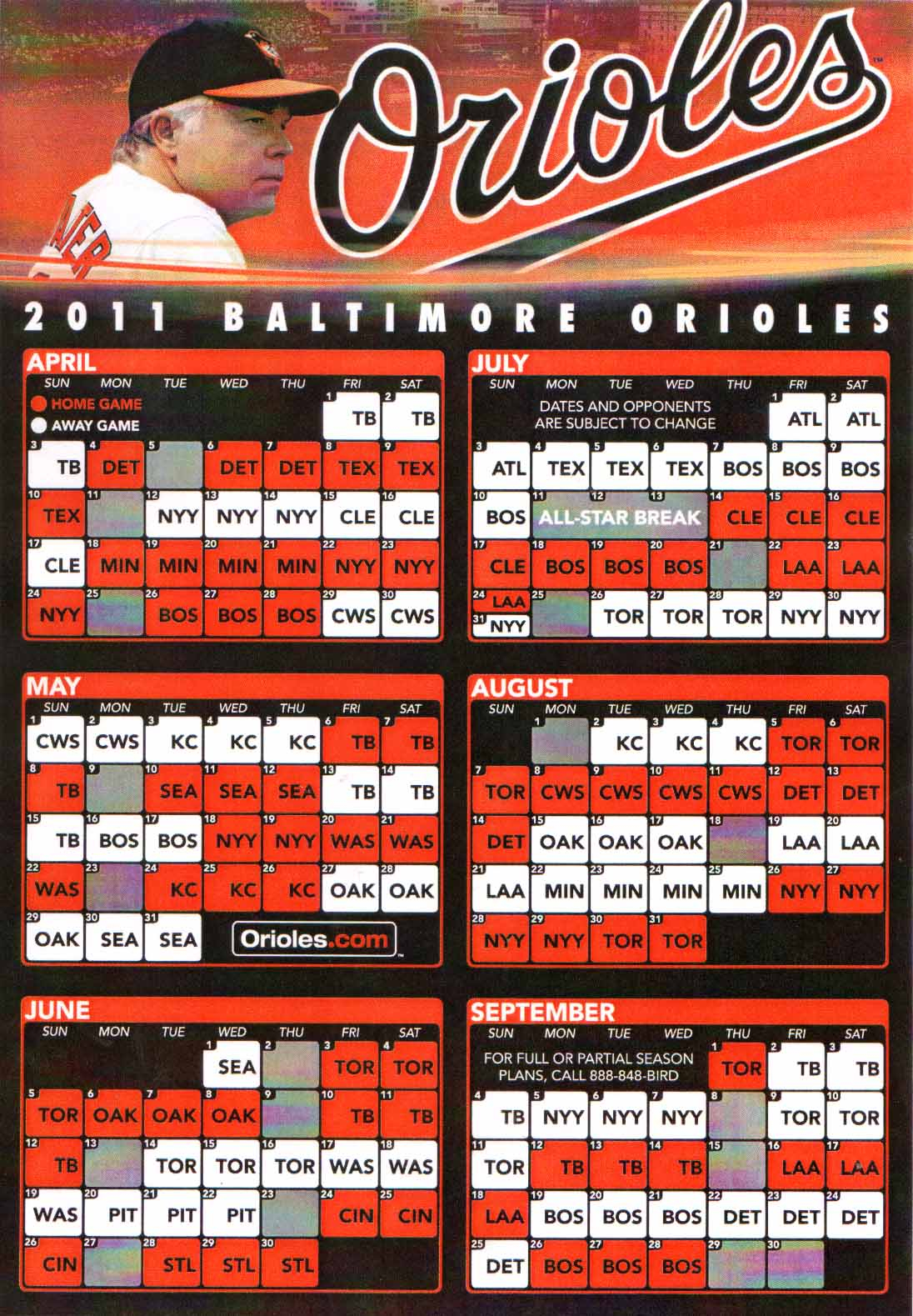 Treasure Or Junk 2011 Baltimore Orioles Schedule