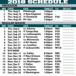 2018 19 Philadelphia Eagles Printable Schedule Tickets