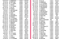 2018 2019 San Antonio Spurs Printable Schedule CODY M BOX