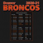 2020 2021 Denver Broncos Wallpaper Schedule Printable
