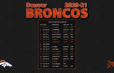 2020 2021 Denver Broncos Wallpaper Schedule Printable