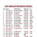 2020 2021 Tampa Bay Buccaneers Lock Screen Schedule For