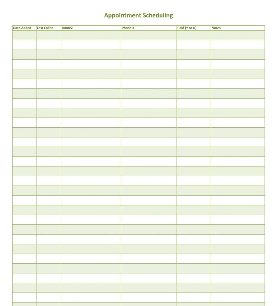 45 Printable Appointment Schedule Templates Appointment