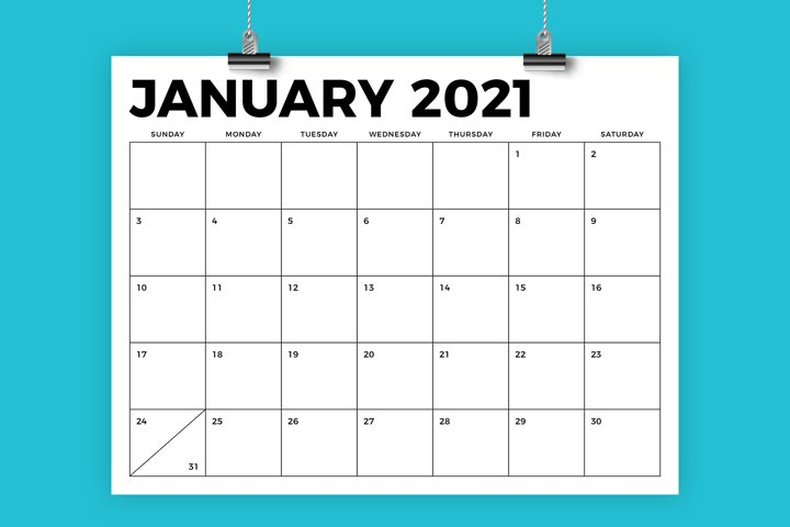 8 5 X 11 Inch Bold 2021 Calendar 438443 Flyers 