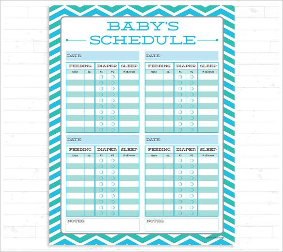 9 Baby Schedule Templates DOC PDF PSD Free Premium
