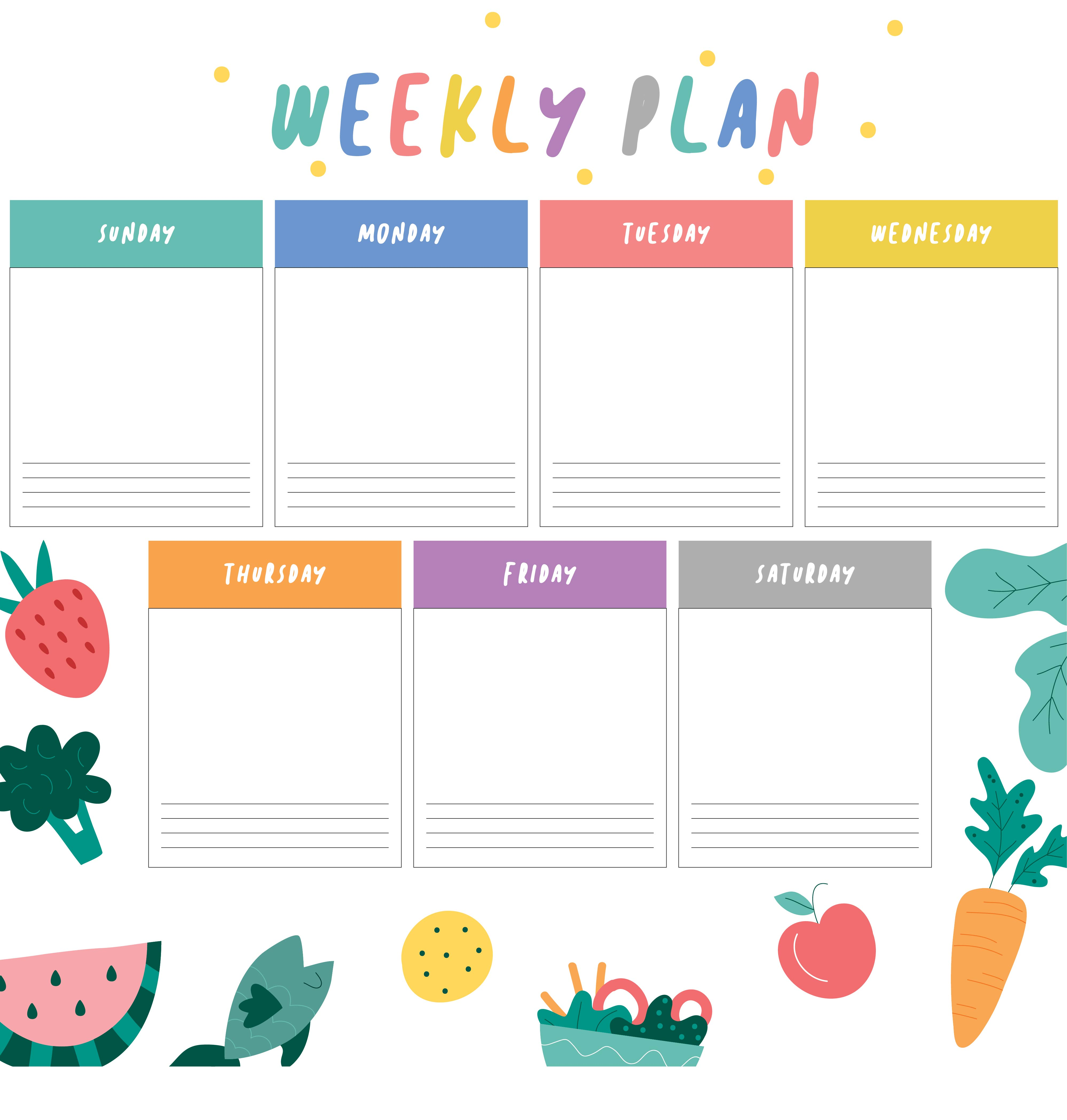 9 Best Weekly Planner Printable Printablee