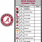Alabama Football Schedule 2019 Printable