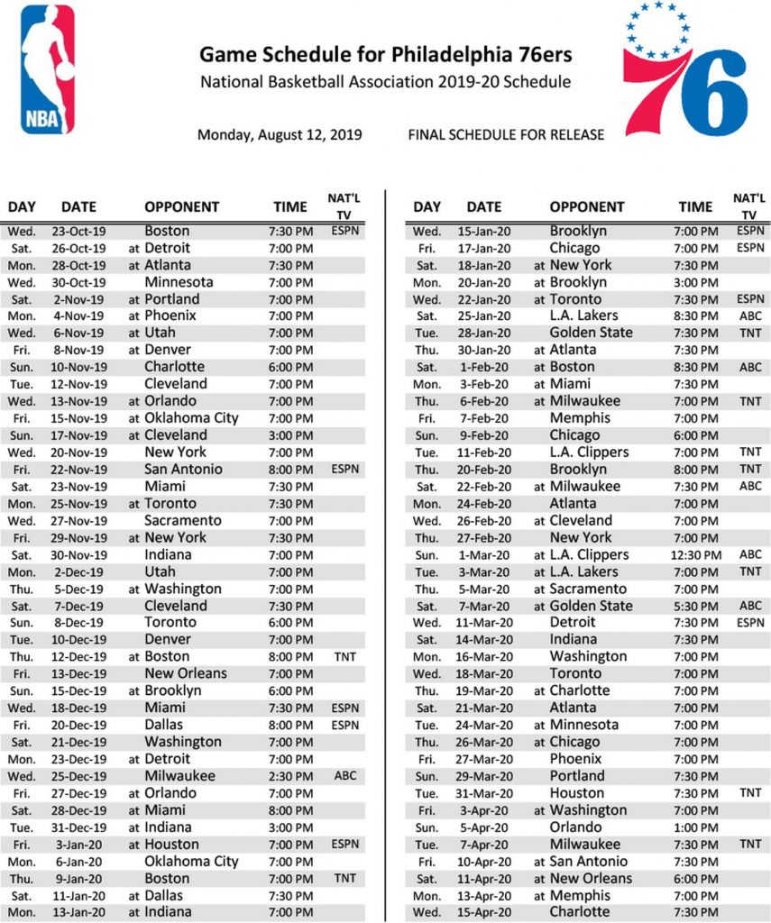 Ariehub Sixers Home Game Schedule