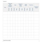 Bathroom Cleaning Schedule Sheet Template Word Apple