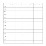 Blank School Schedule Template 8 Free PDF Word Format