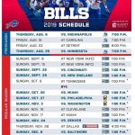 Buffalo Bills 2019 Printable Schedule PrintAll Printable