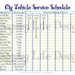 Car Maintenance Schedule Printable Template Business