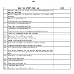 Commercial Kitchen Cleaning Schedule Template Google