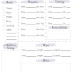 Daily Log For Baby Childcare Log Babies Schedule